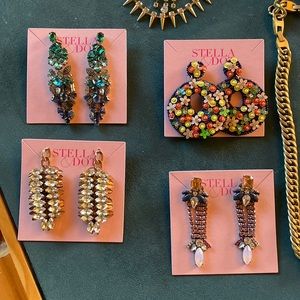 Stella & Dot Earrings (4) and Necklaces (4) Lot